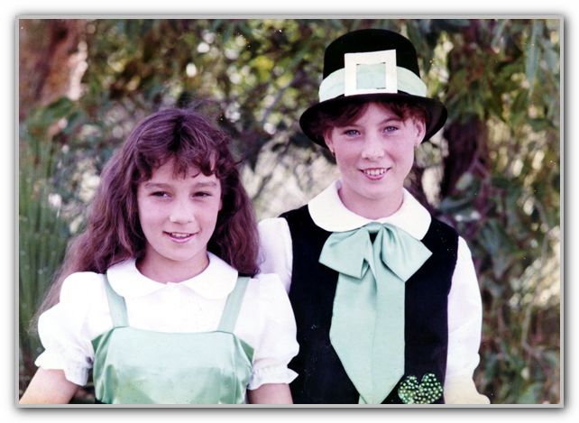 MJ in Irish Dress with friend 1